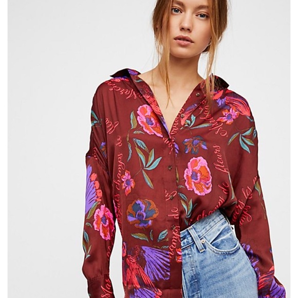 Free People Tops - Free People Silky Nights Blouse NWT
